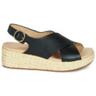 Clarks Sandales compens&eacute;es noires KIMMEI CROSS pour femmes - 2