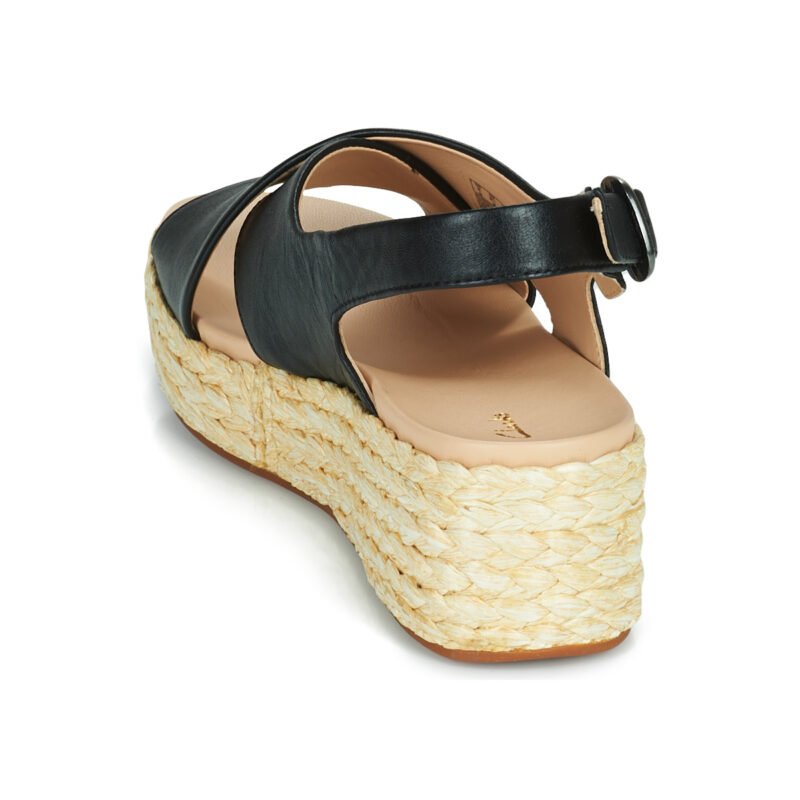 Clarks Sandales compens&eacute;es noires KIMMEI CROSS pour femmes - 5