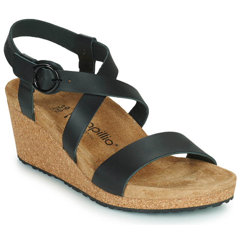 Papillio  SIBYL RING BUCKLE  Nero -  Sandali con zeppa  Donna - 1