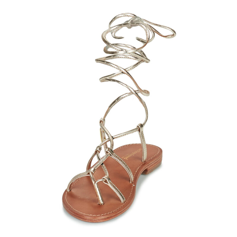 Les Tropeziennes par M.Belarbi HELLEN Gold Flat Sandals Women - 3