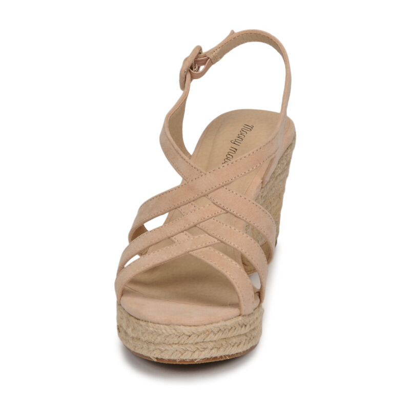 Moony Mood ONICE Beige Keilabsatz-Sandalen Damen - 3