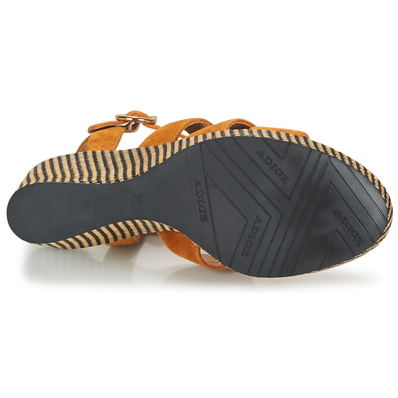 Adige FLORY V4 UNDER SAFRAN Yellow Wedge Sandals Women - 7