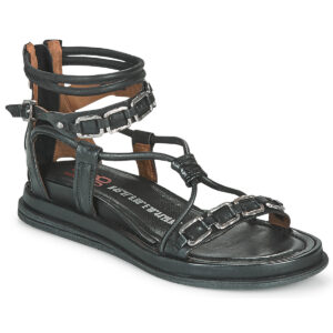 Airstep / AS98 POLA SQUARE Schwarze Damen-Sandalen mit niedrigem Schaft