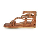 Airstep AS98 POLA SQUARE Braune Damen-Sandalen mit niedrigem Schaft - Gr&ouml;&szlig;e 4