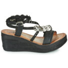 Airstep AS98 NOA Schwarze Keilsandalen f&uuml;r Damen - Gr&ouml;&szlig;e 2