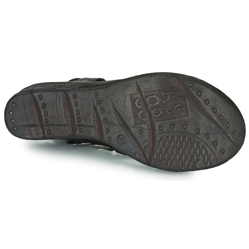Airstep AS98 NOA Schwarze Keilsandalen f&uuml;r Damen - Gr&ouml;&szlig;e 7