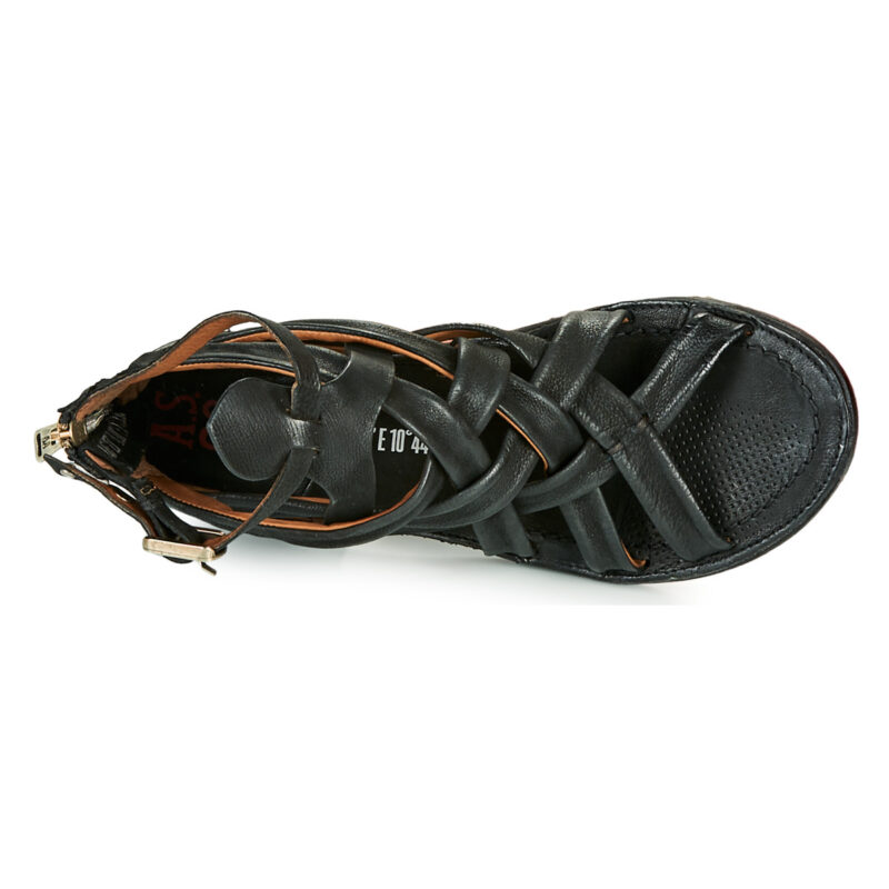 Airstep AS98 KENYA BRIDE Schwarze Sandalen mit Absatz f&uuml;r Damen - Gr&ouml;&szlig;e 6