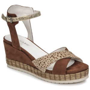 Regard  DOUAI  Marrone Sandali con zeppa Donna