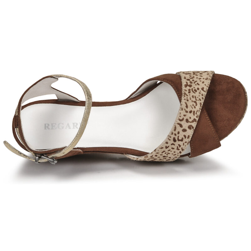 Regard DOUAI Marrone Sandali con zeppa Donna - 6