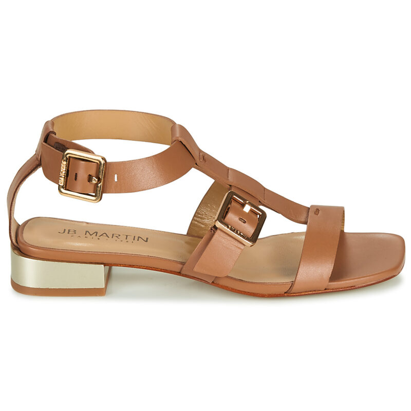 JB Martin HARIA Brown Flat Sandals Women - 2