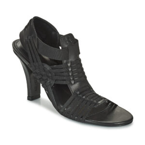 Kenzo Griechische Sandalen mit Absatz, schwarze Sandalen mit Absatz, Damen