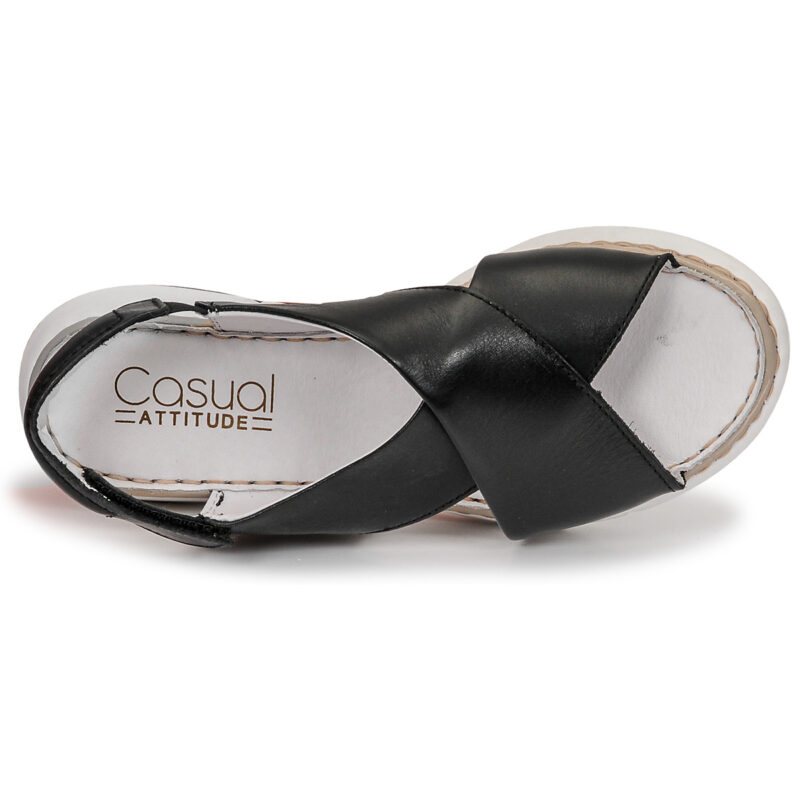 Casual Attitude ODILE Schwarz Keilabsatz Sandalen Damen - 6