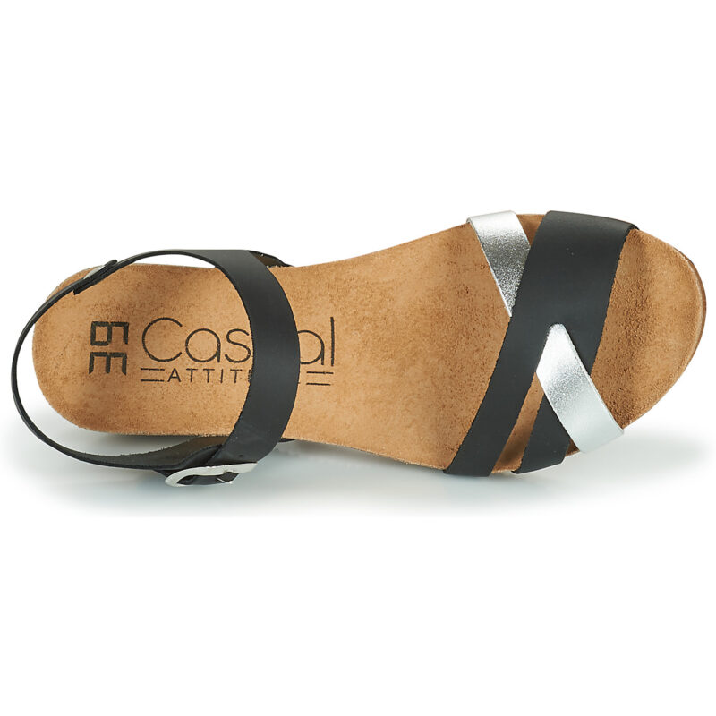 Casual Attitude OYA Schwarze Sandalen mit Absatz f&uuml;r Damen - Gr&ouml;&szlig;e 6