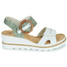 Rieker SOLLA Green Wedge Sandals Women - 2