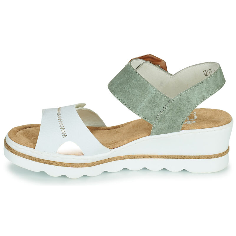 Rieker SOLLA Green Wedge Sandals Women - 4