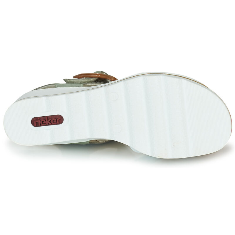 Rieker SOLLA Green Wedge Sandals Women - 7