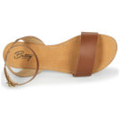 Betty London Sandalias bajas marr&oacute;ns para mujer GIMY - Talla 6