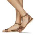 Betty London Sandalias bajas marr&oacute;ns para mujer GIMY - Talla 8