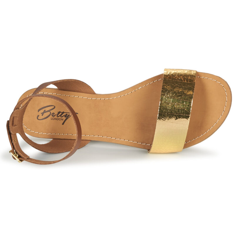 Betty London Sandalias bajas marr&oacute;ns para mujer GIMY - Talla 6