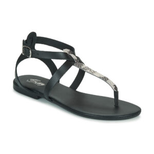 Betty London ORIOUL Schwarze Damen-Sandalen mit niedrigem Schaft