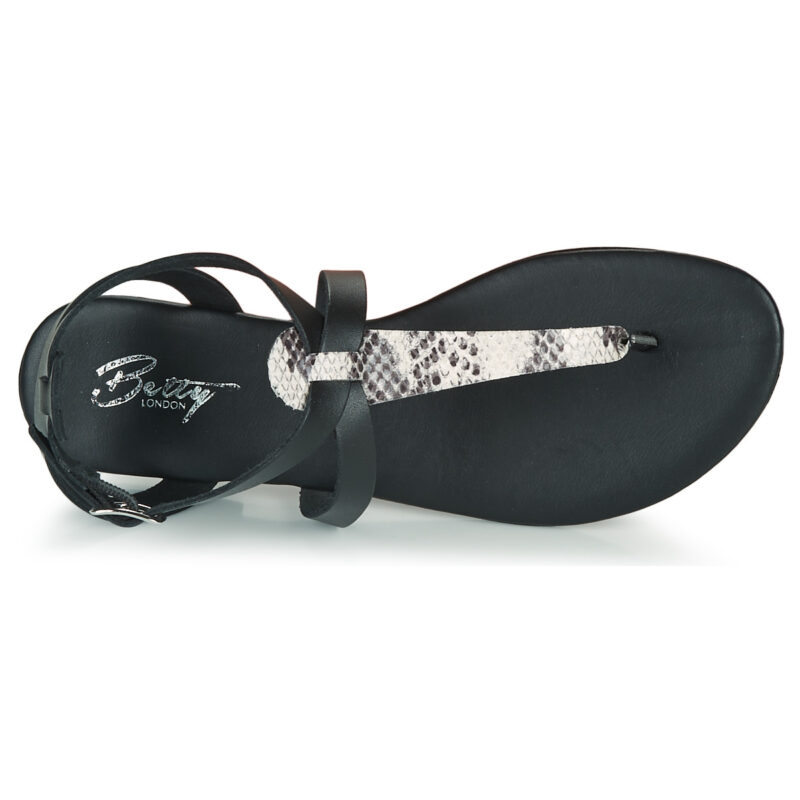 Betty London Sandalias bajas negras ORIOUL para mujer - 6