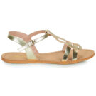 So Size DURAN Gold Flache Sandalen Damen - 2
