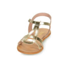 So Size DURAN Gold Flache Sandalen Damen - 3