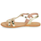 So Size DURAN Gold Flache Sandalen Damen - 4