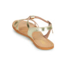 So Size DURAN Gold Flache Sandalen Damen - 5