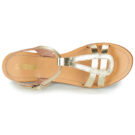 So Size DURAN Gold Flache Sandalen Damen - 6