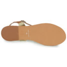 So Size DURAN Gold Flache Sandalen Damen - 7
