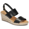 Dream in Green OLEM Nero Sandali con zeppa Donna