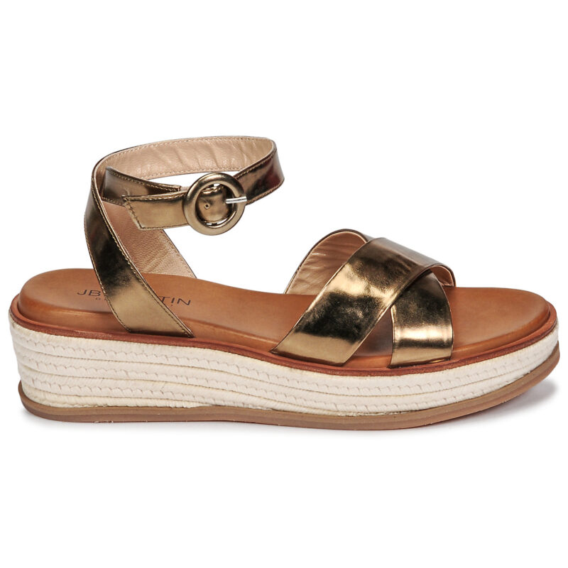 JB Martin CASTEL Oro Sandali con zeppa Donna - 2