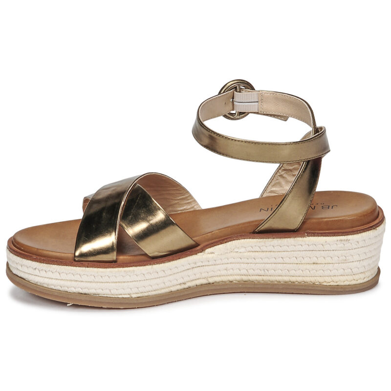 JB Martin CASTEL Oro Sandali con zeppa Donna - 4