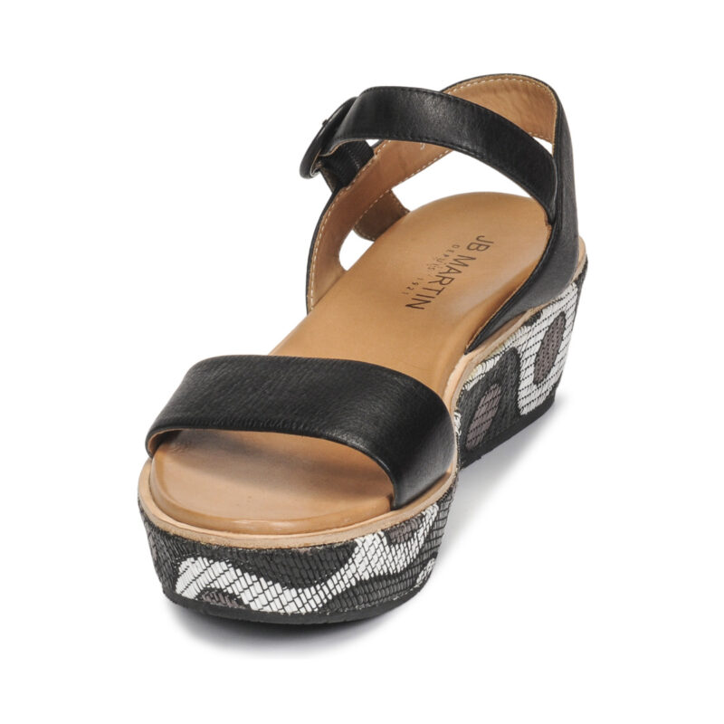 JB Martin CAT Nero Sandali con zeppa Donna - 3