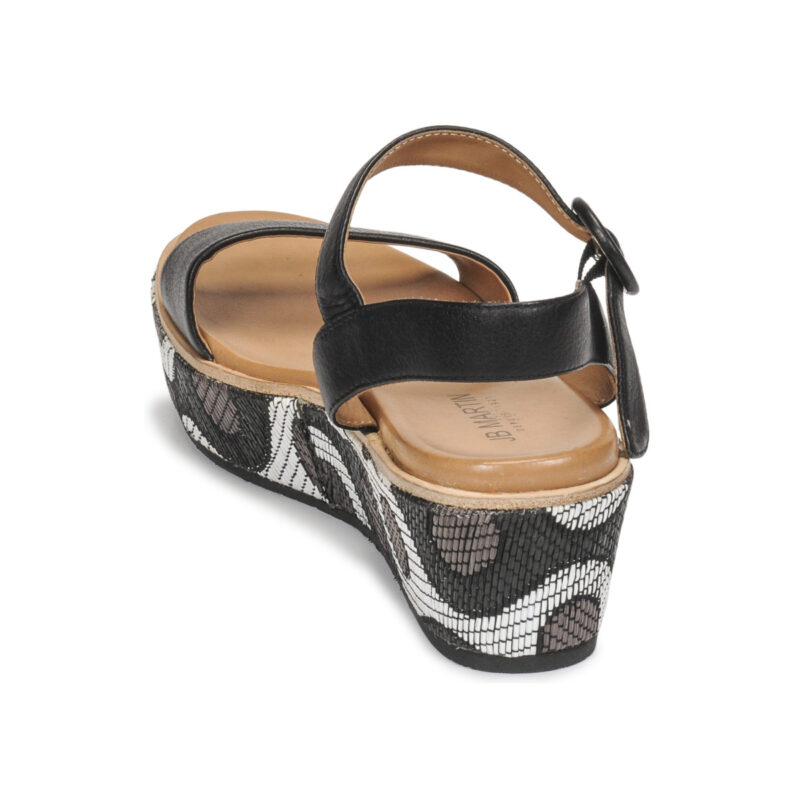 JB Martin CAT Nero Sandali con zeppa Donna - 5