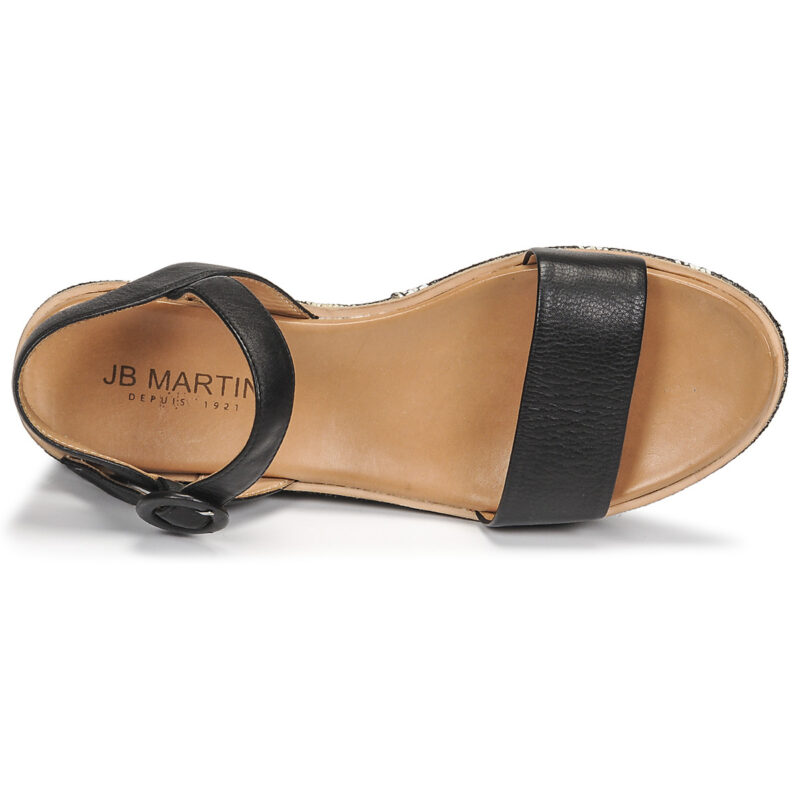 JB Martin CAT Nero Sandali con zeppa Donna - 6