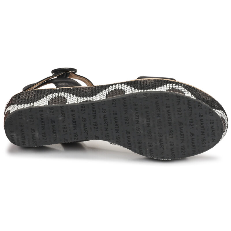JB Martin CAT Nero Sandali con zeppa Donna - 7