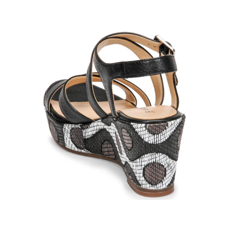 JB Martin DARELO Nero Sandali con zeppa Donna - 5