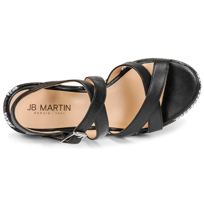 JB Martin DARELO Nero Sandali con zeppa Donna - 6