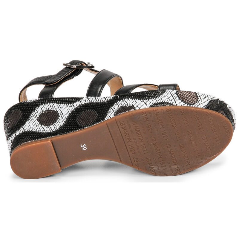 JB Martin DARELO Nero Sandali con zeppa Donna - 7
