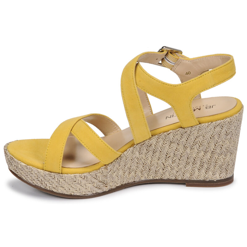 JB Martin DARELO Giallo Sandali con zeppa Donna - 4