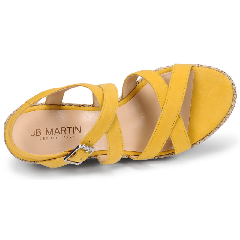 JB Martin DARELO Giallo Sandali con zeppa Donna - 6