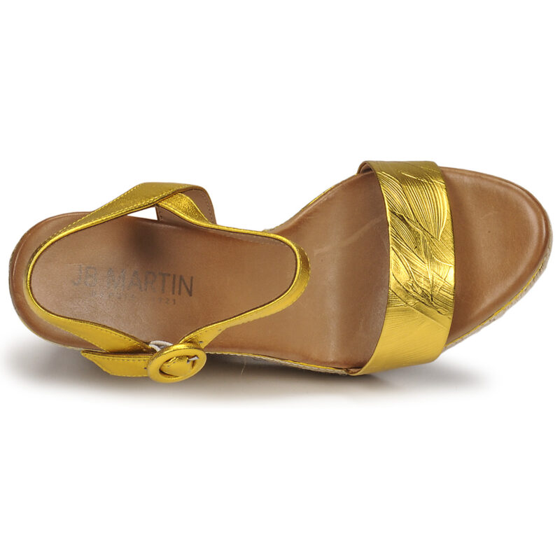 JB Martin LIVE Yellow Wedge Sandals Women - 6