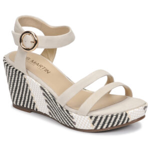 JB Martin Sandalias de cu&ntilde;a blancas DORKA para mujer