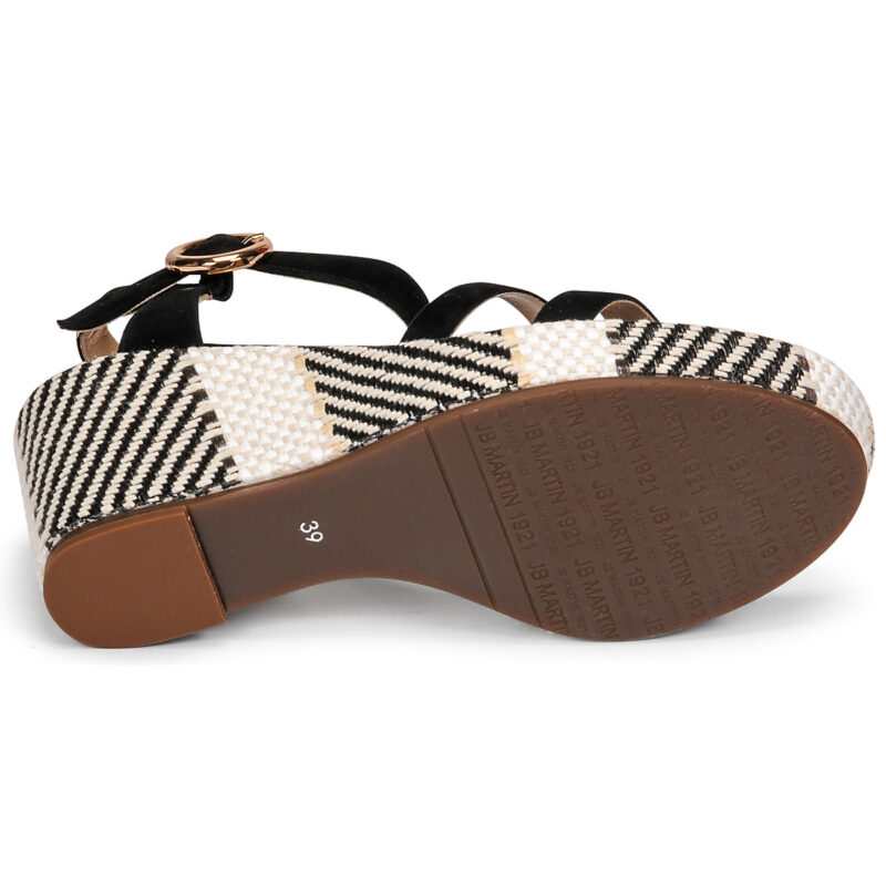JB Martin DORKA Nero Sandali con zeppa Donna - 7