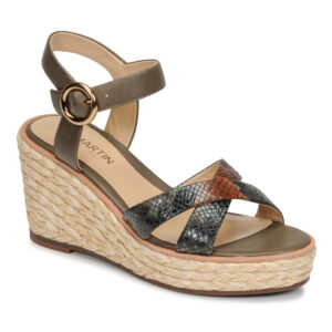 JB Martin EMEA Kaki Sandali con zeppa Donna