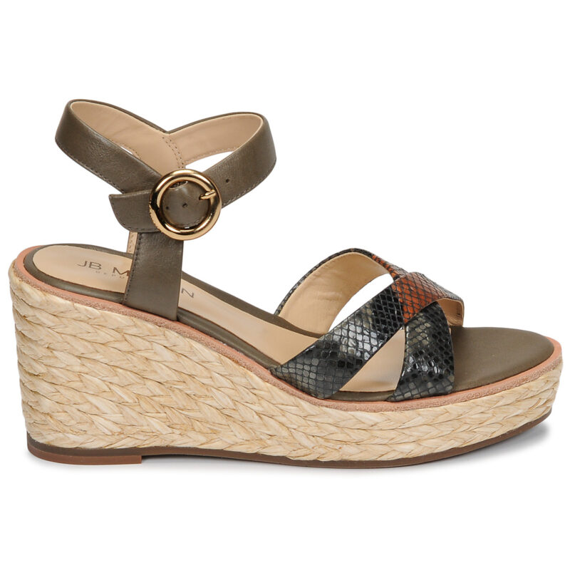 JB Martin EMEA Kaki Sandali con zeppa Donna - 2