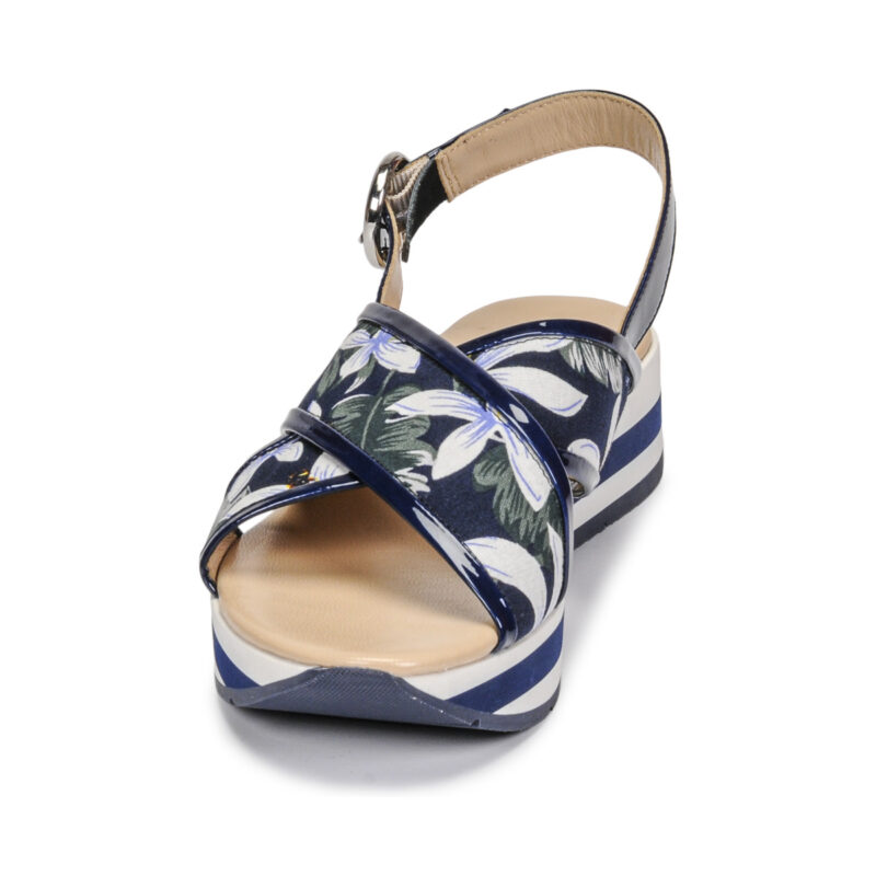 JB Martin ILANG Blu Sandali con zeppa Donna - 3