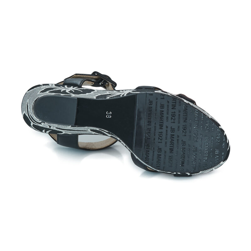 JB Martin QUERIDA Nero Sandali con zeppa Donna - 7